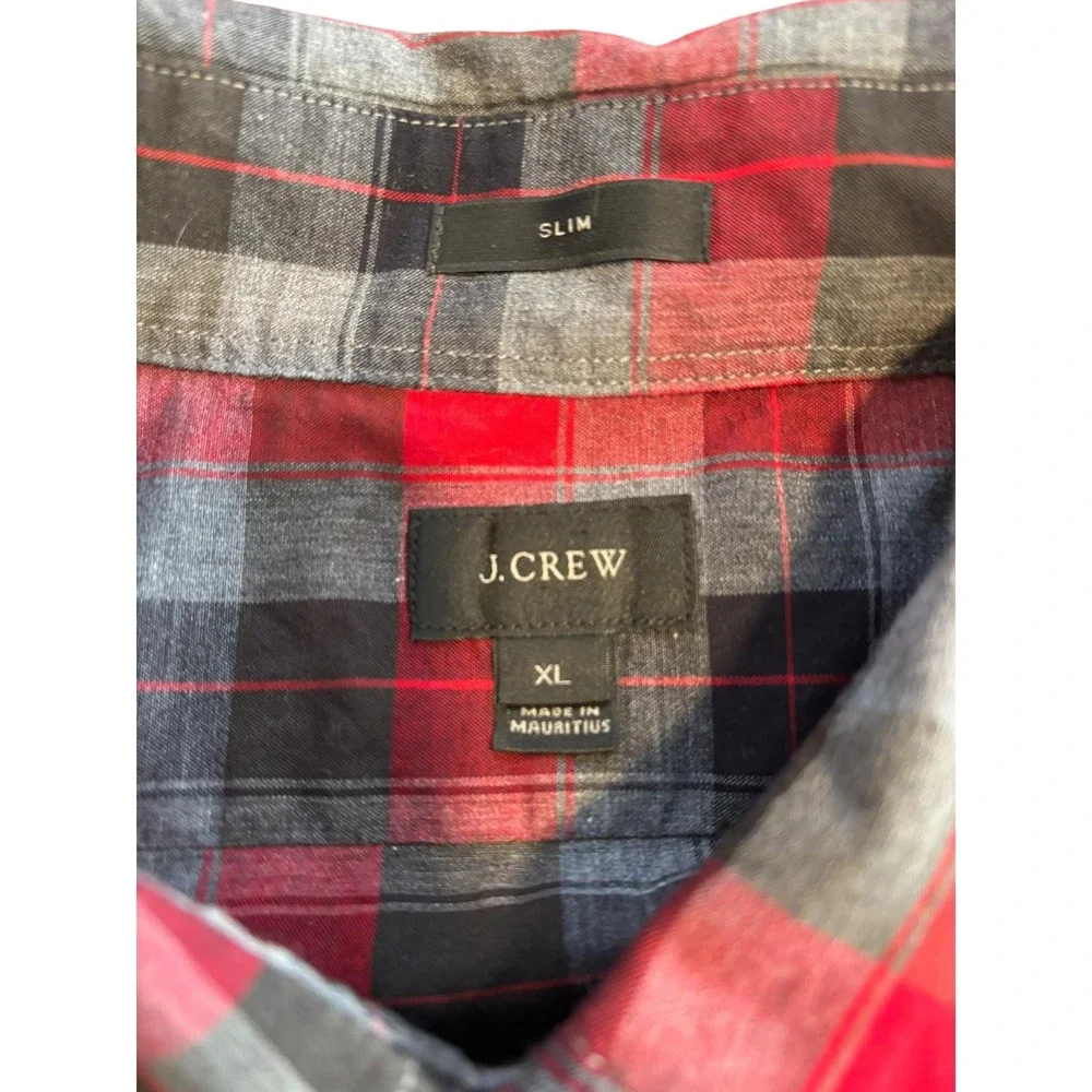 Men's J Crew XL Slim Fit Buffalo Plaid Long Sleeve‎ Shirt. Business Casual.